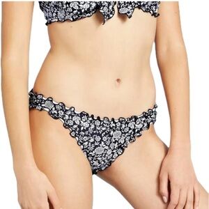 NWT Xhileration black and white cheeky bikini bottoms size XL